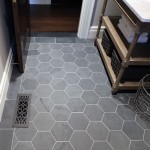 Black Hexagon Shower Floor Tile