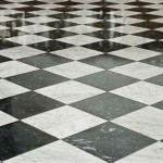 White And Black Tiles Floor